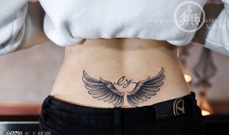驻店师傅作品纹身图片_成品腰部手臂欧美清新图腾贴纸纹身图案
