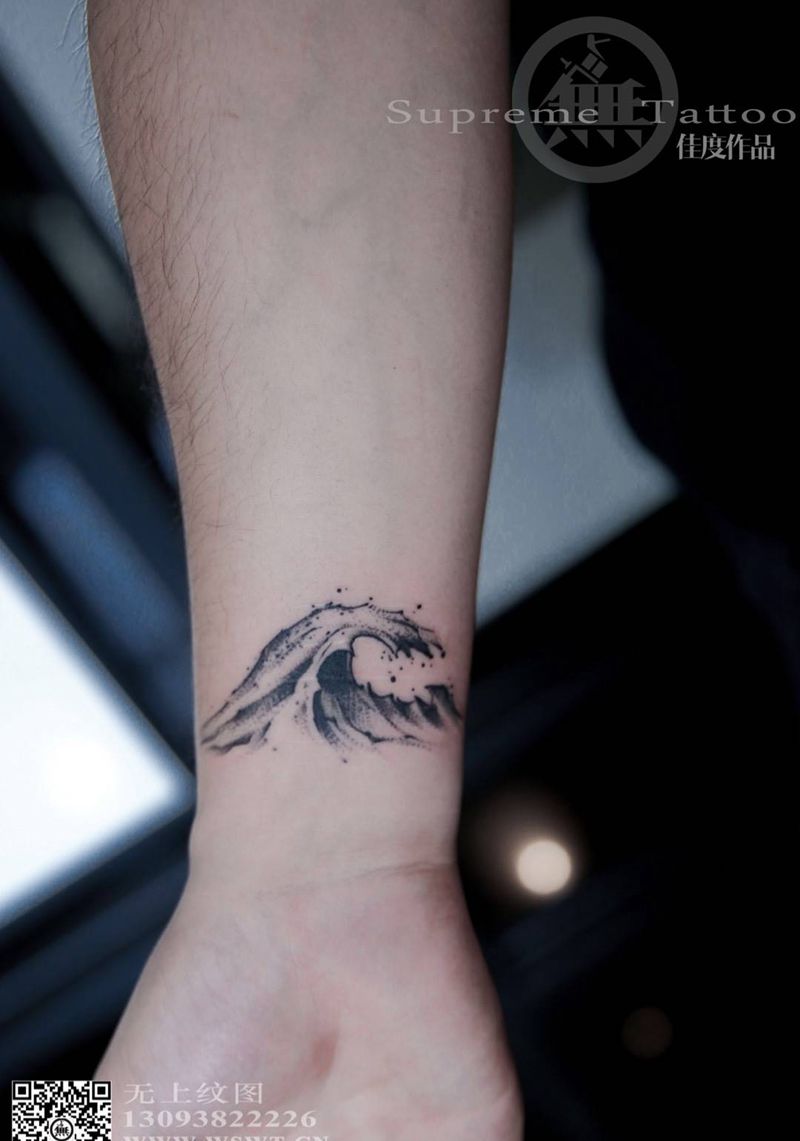 山·海 盖疤纹身图片_成品手臂欧美清新静物图腾生活无上纹图纹身图案