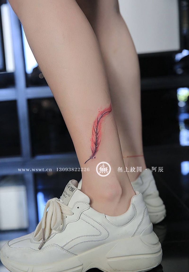 小清新纹身纹身图片_脚部清新情侣纹身图案