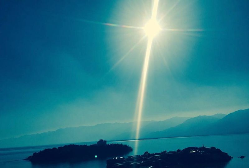 洱海《月亮宫.小普陀》纹身图片