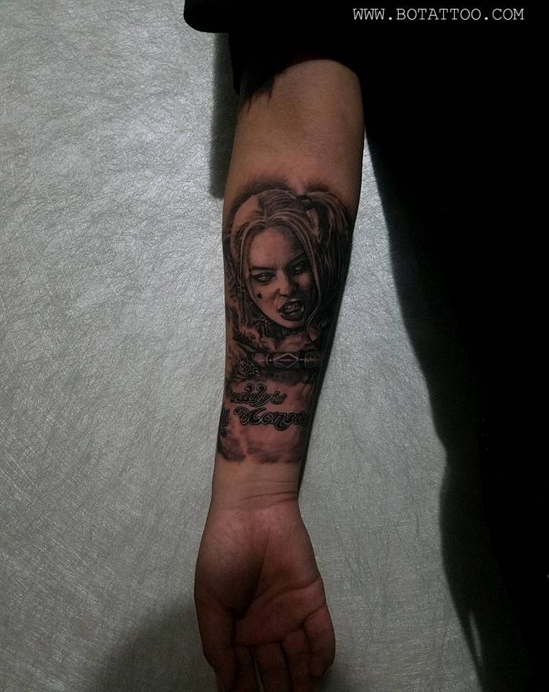 小丑女纹身图片