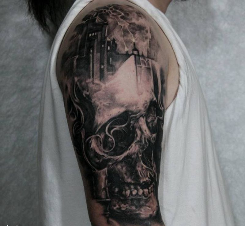 骷髅纹身图片