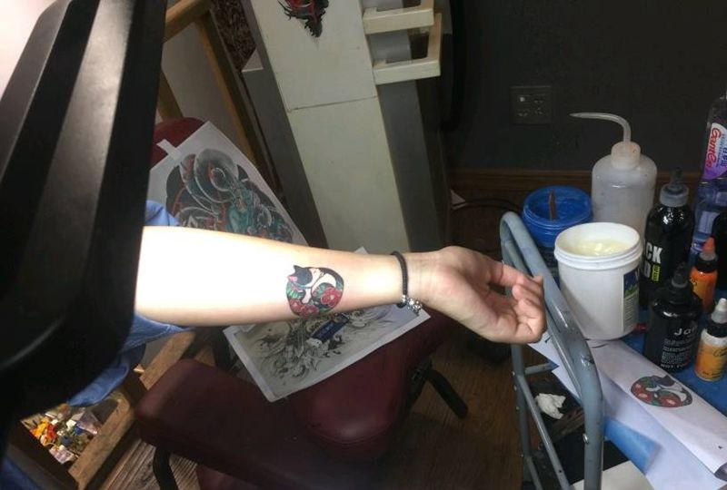 做你的猫纹身图片