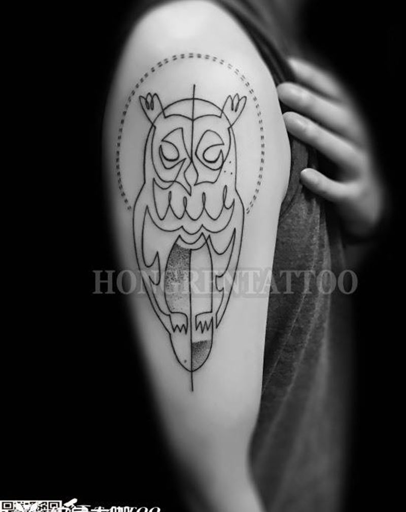 猫头鹰tattoo纹身图片