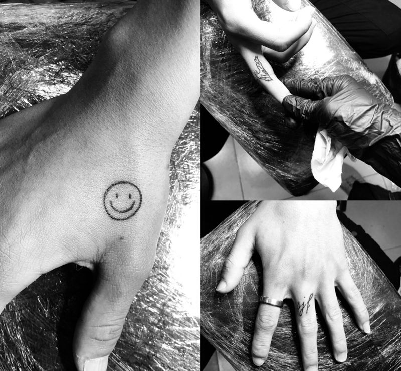 手指合集纹身图片