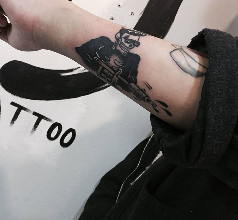 朋克风纹身图片