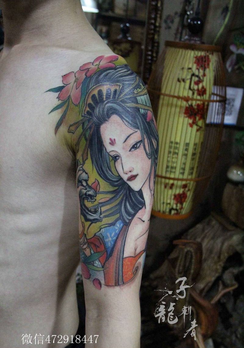 艺妓纹身图片