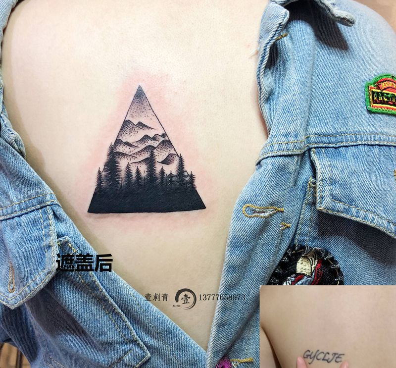 遮盖纹身图片_背部纹身图案