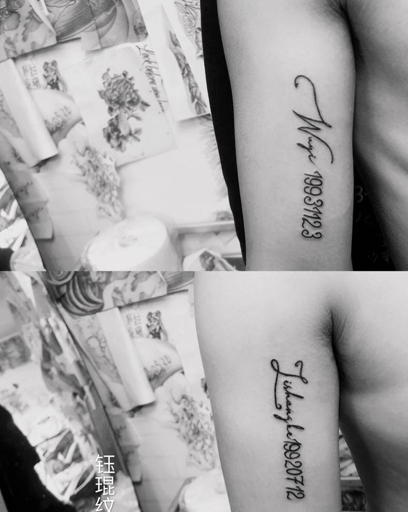 大臂英语纹身图片_手臂纹身图案