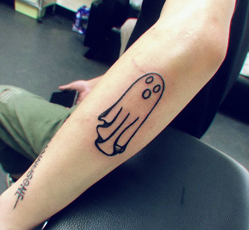 手臂鬼纹身图片_手臂纹身图案