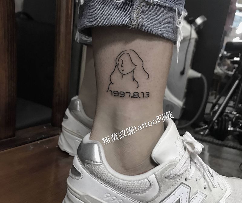 小清新纹身图片_脚部纹身图案