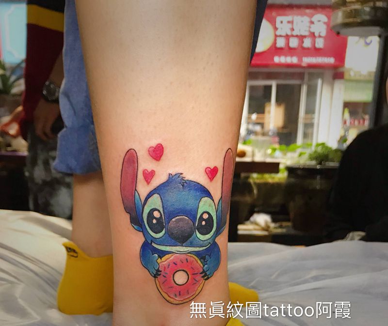 卡通人物纹身图片_脚部纹身图案