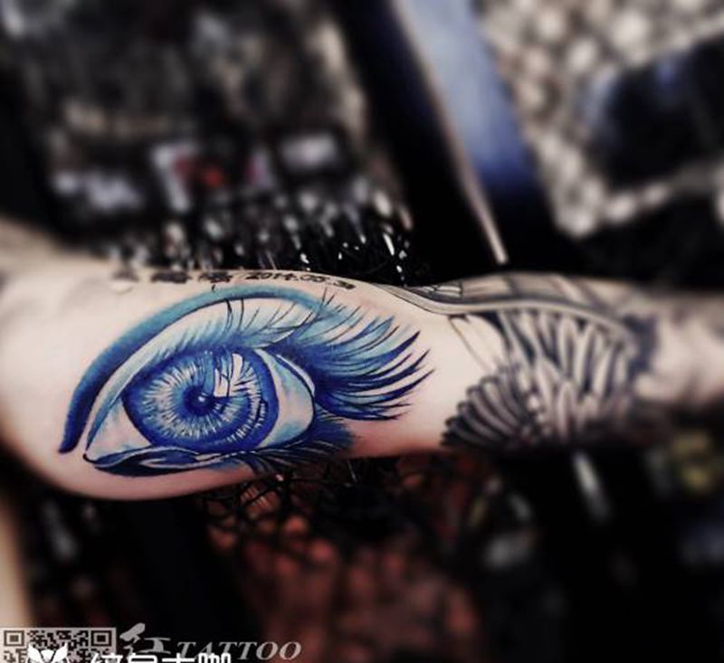 眼睛tattoo纹身图片_手臂纹身图案