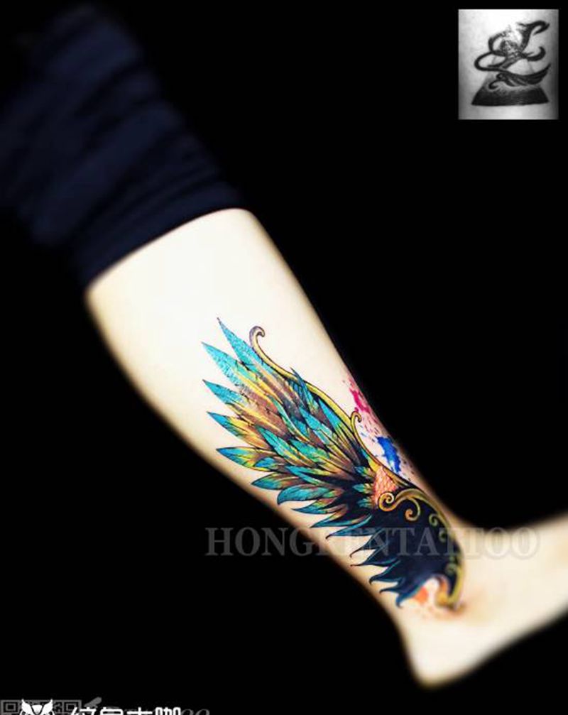 小腿覆盖tattoo纹身图片_腿部纹身图案