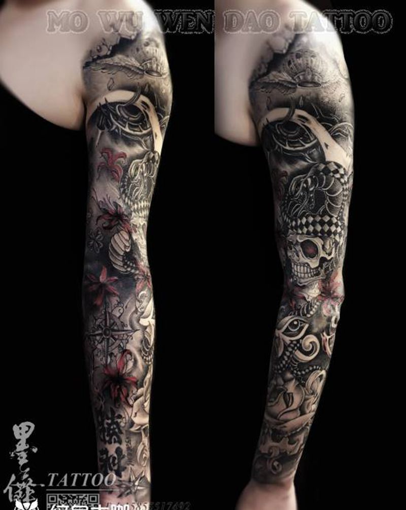 花臂tattoo纹身图片_手臂纹身图案