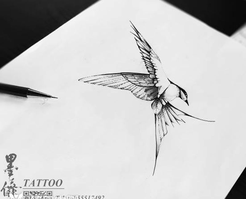 手稿tattoo纹身图片_胸部颈部纹身图案