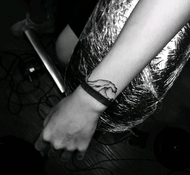 臂环修改纹身图片_手部纹身图案