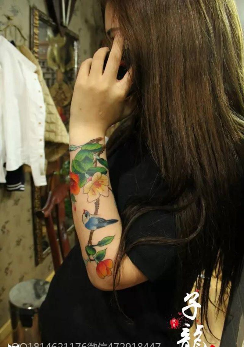 子龙纹身萍萍出品写实作品纹身图片