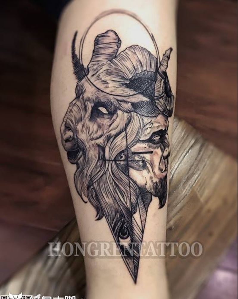 小腿线tattoo纹身图片