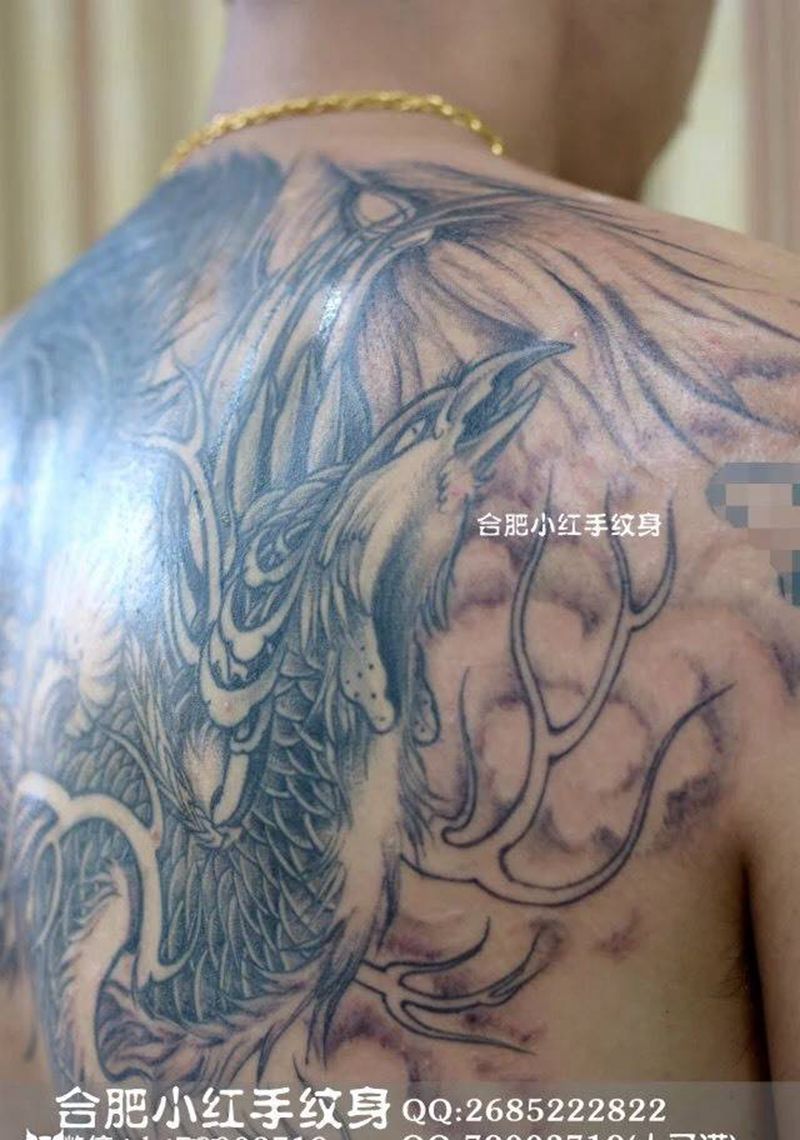 遮盖未完成纹身图片