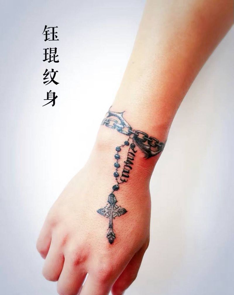 小臂手链纹身图片