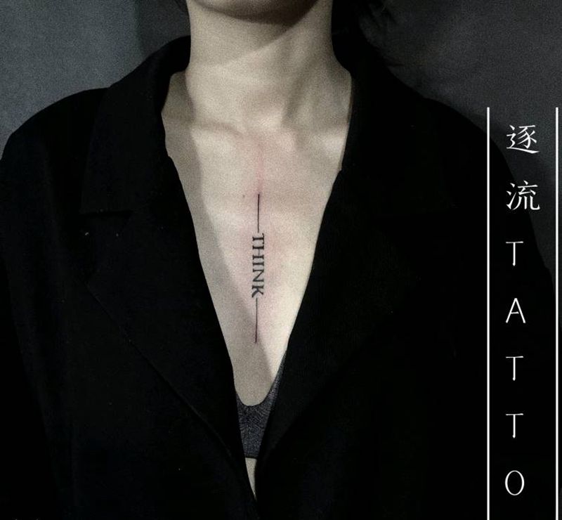 think纹身图片_胸部纹身图案