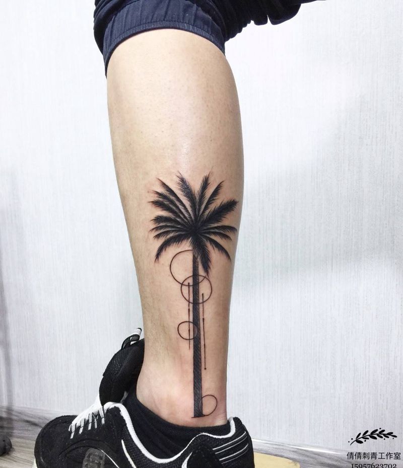 椰子树纹身图片