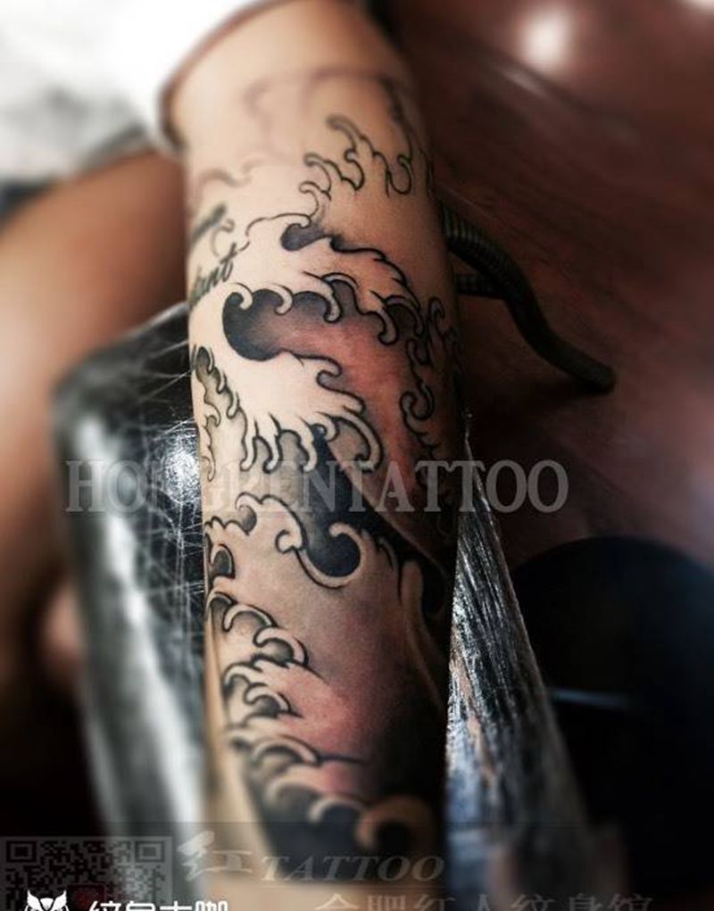 浪花—待续纹身图片