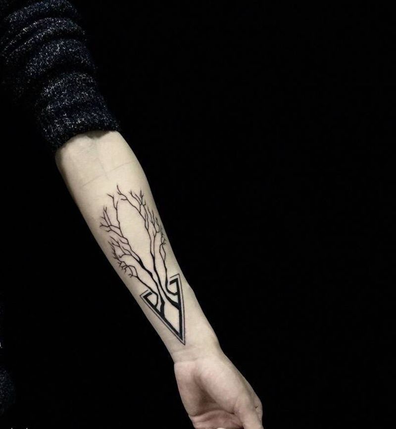 好基友手臂 树刺青纹身图片_成品手臂手部传统清新人物植物纹身图案