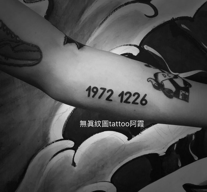 父亲的出生年月纹身图片