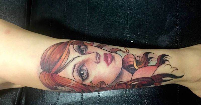 欧美妞纹身图片