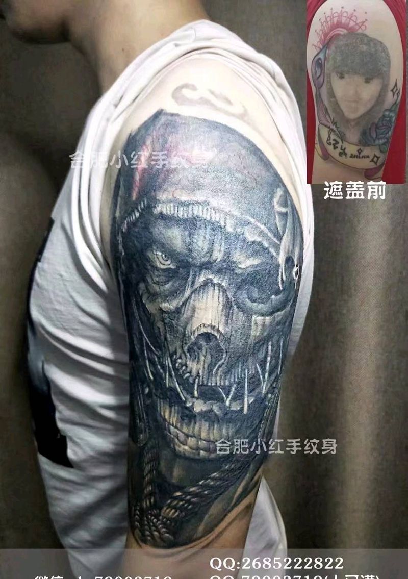 遮盖旧纹身恢复后效果。纹身图片