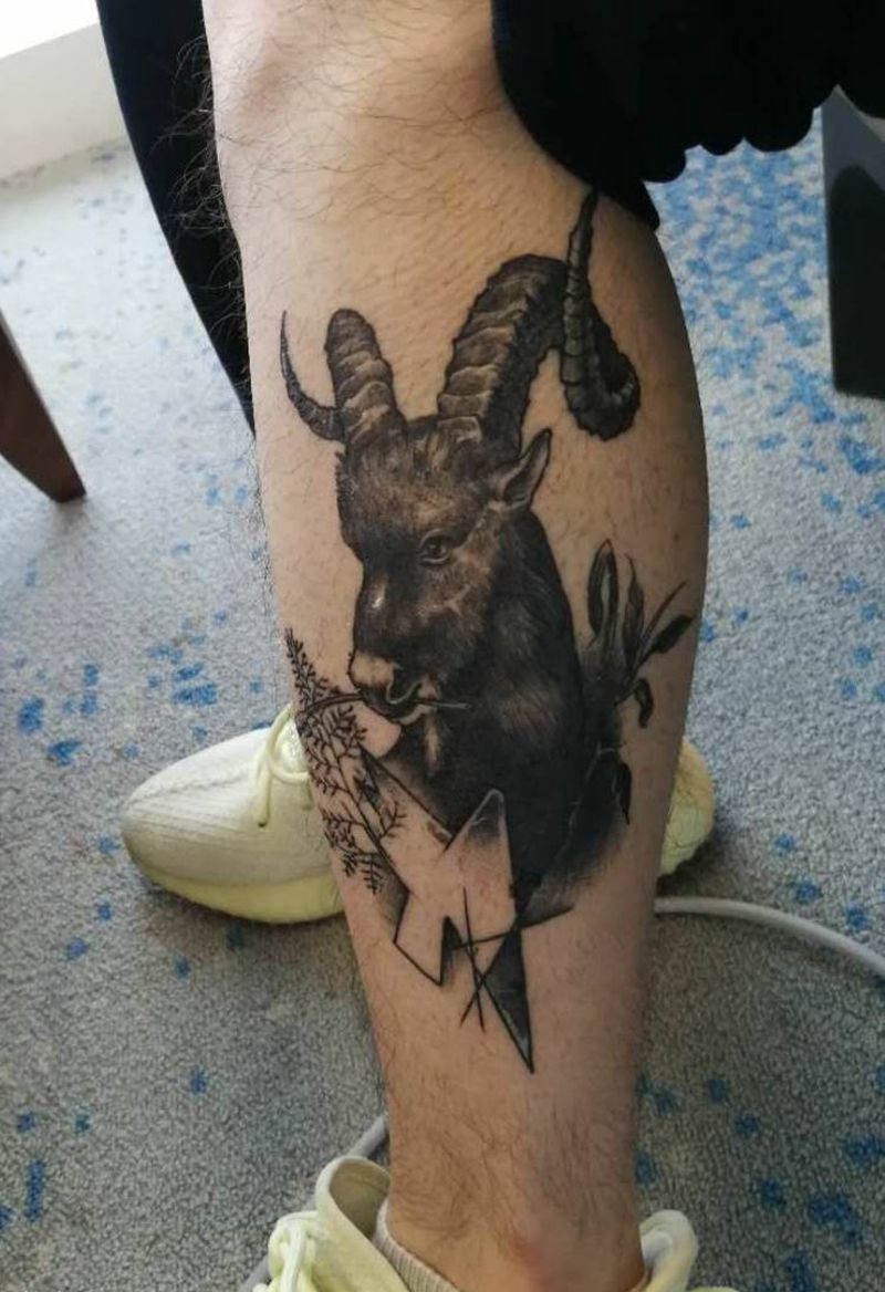 包小腿遮盖纹身图片_脚部腿部新传统老传统纹身图案