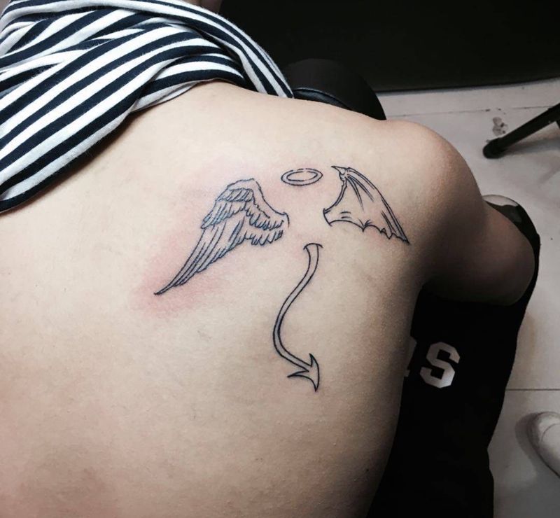 翅膀纹身图片