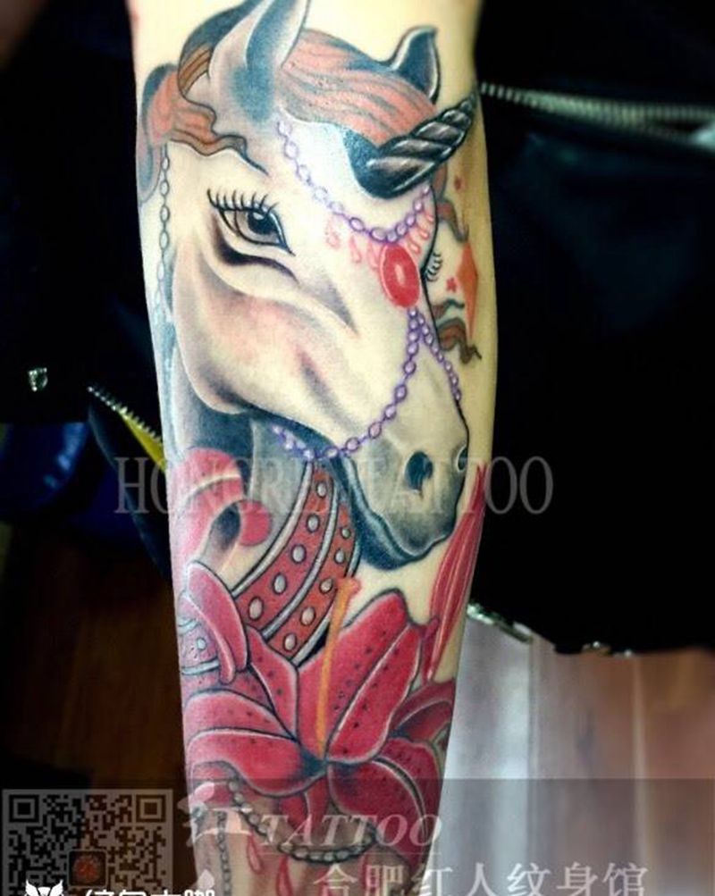 独角兽纹身图片