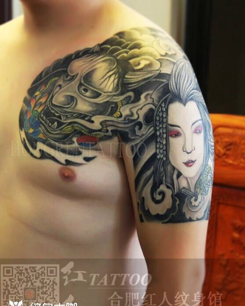 设计日式半胛（二）纹身图片