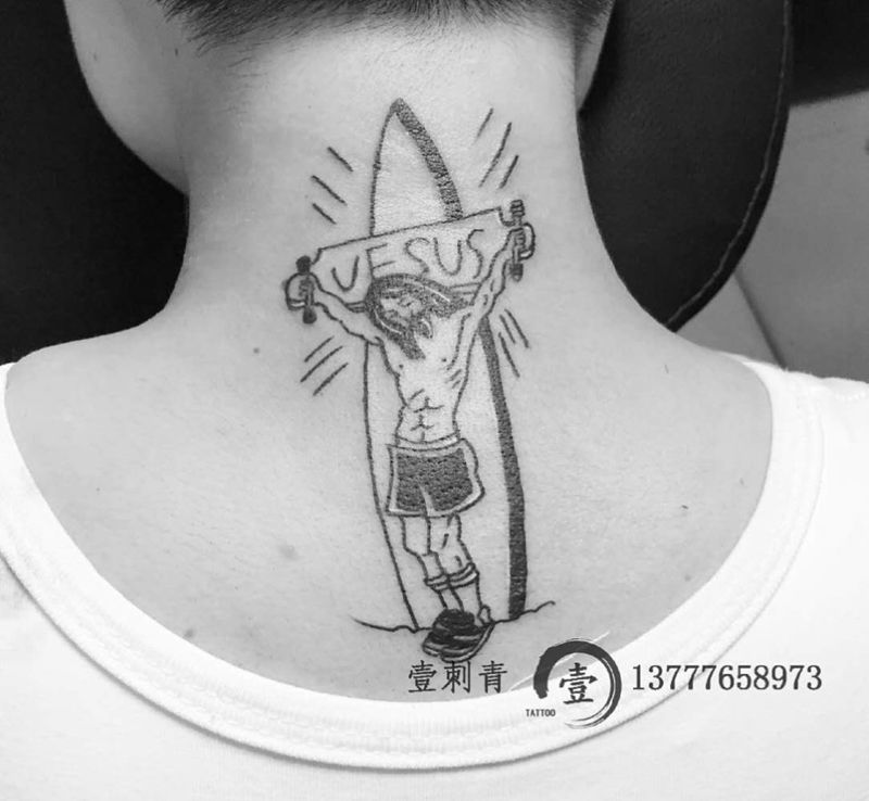 耶稣纹身图片