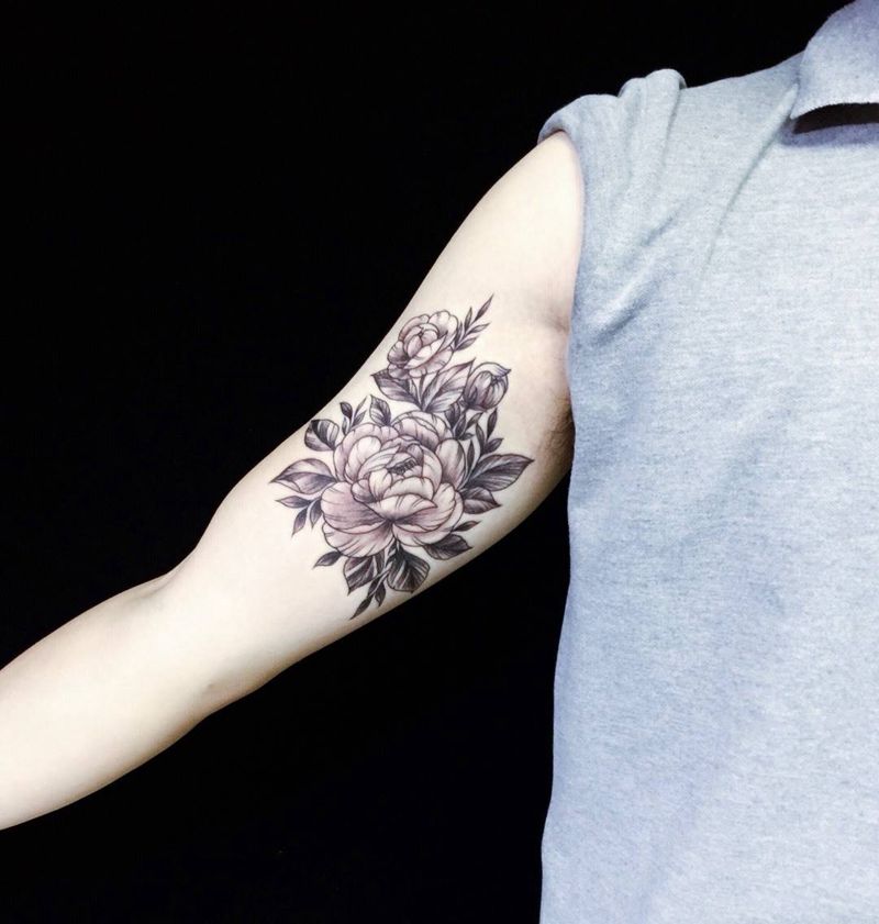 刺青花 不仅限于女生  男生也帅帅哒纹身图片