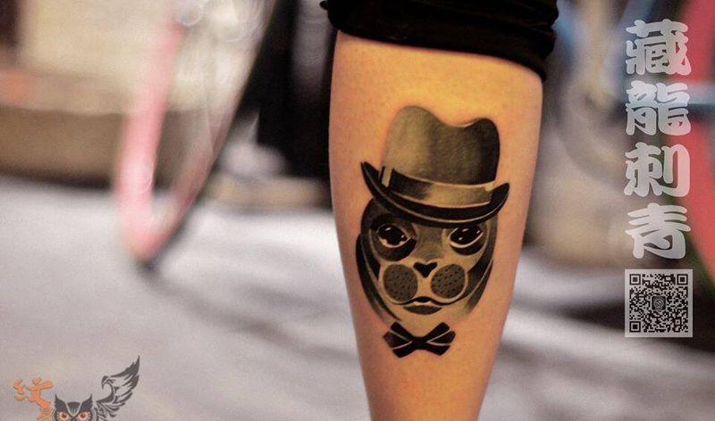 情侣纹身纹身图片_腿部清新纹身图案