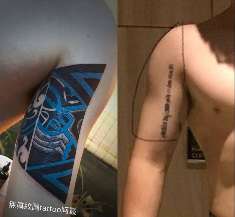 图腾遮盖纹身图片