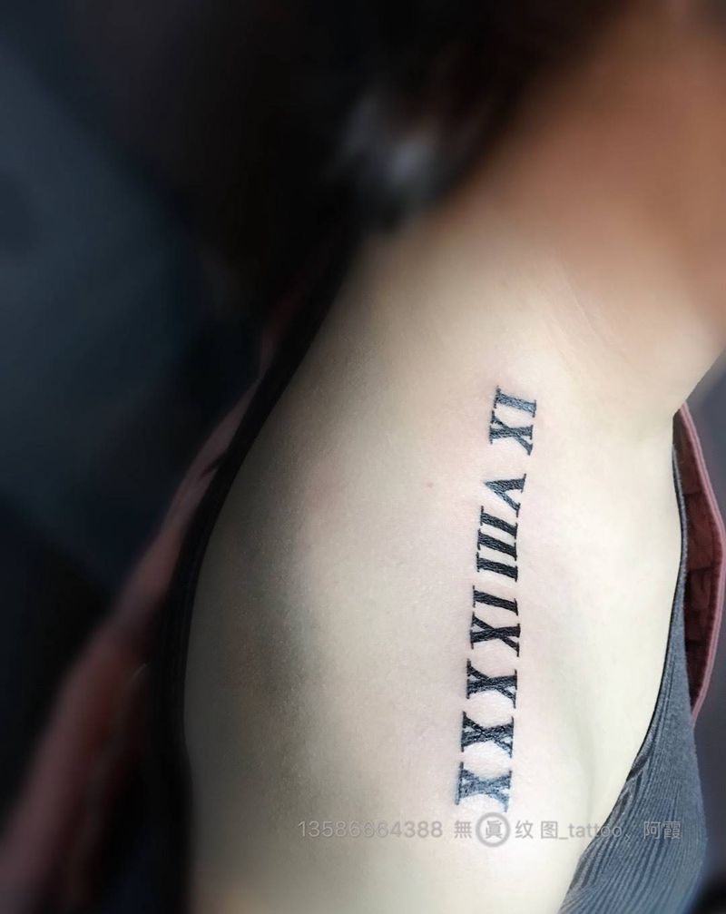 罗马数字纹身图片