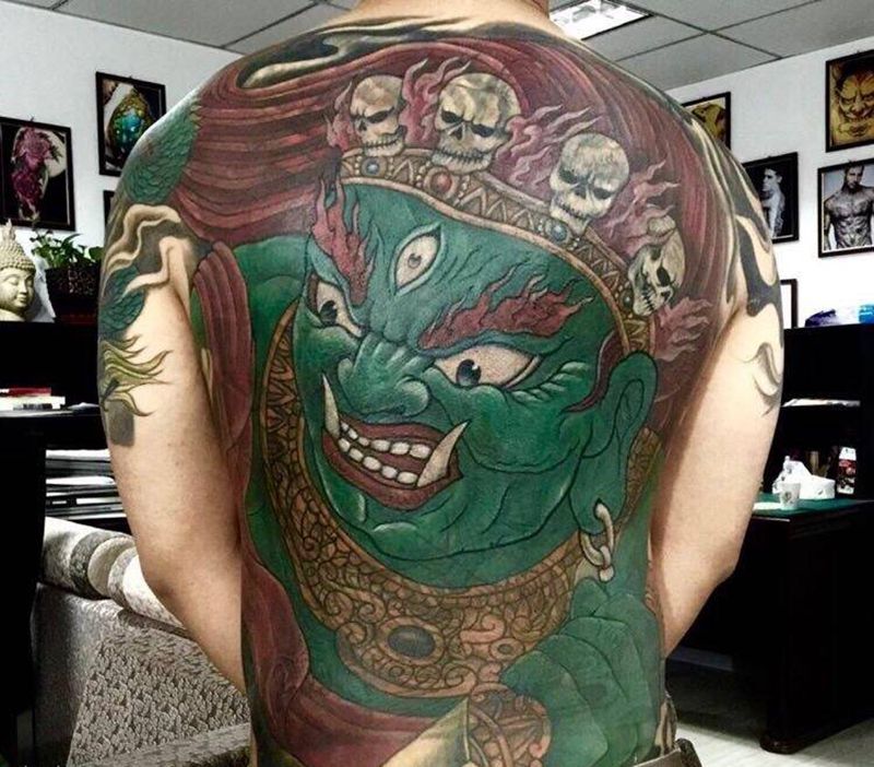 爆力遮盖纹身图片