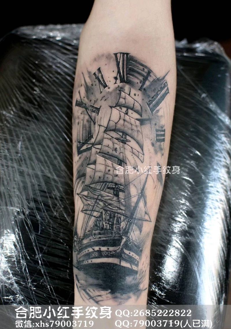 小臂半包纹身图片