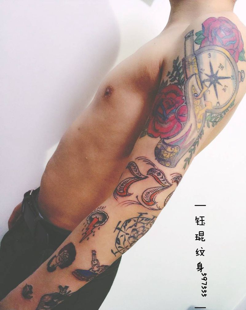 欧美花臂纹身图片