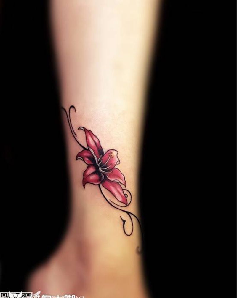 脚腕清新系tattoo纹身图片