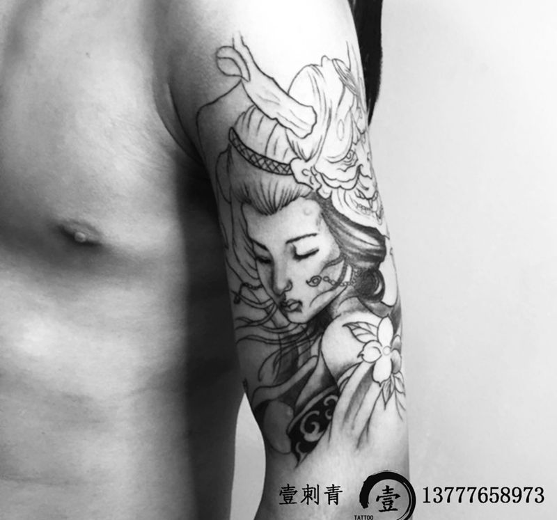 未完成纹身图片