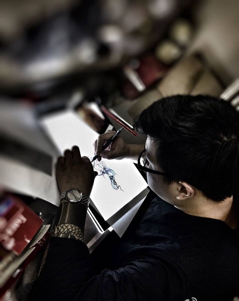 李师傅手稿设计中（一）纹身图片