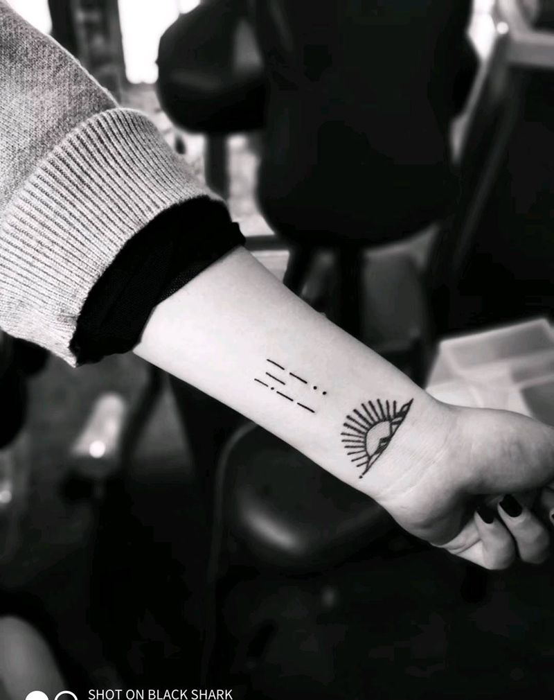 摩斯密码纹身图片_手臂纹身图案