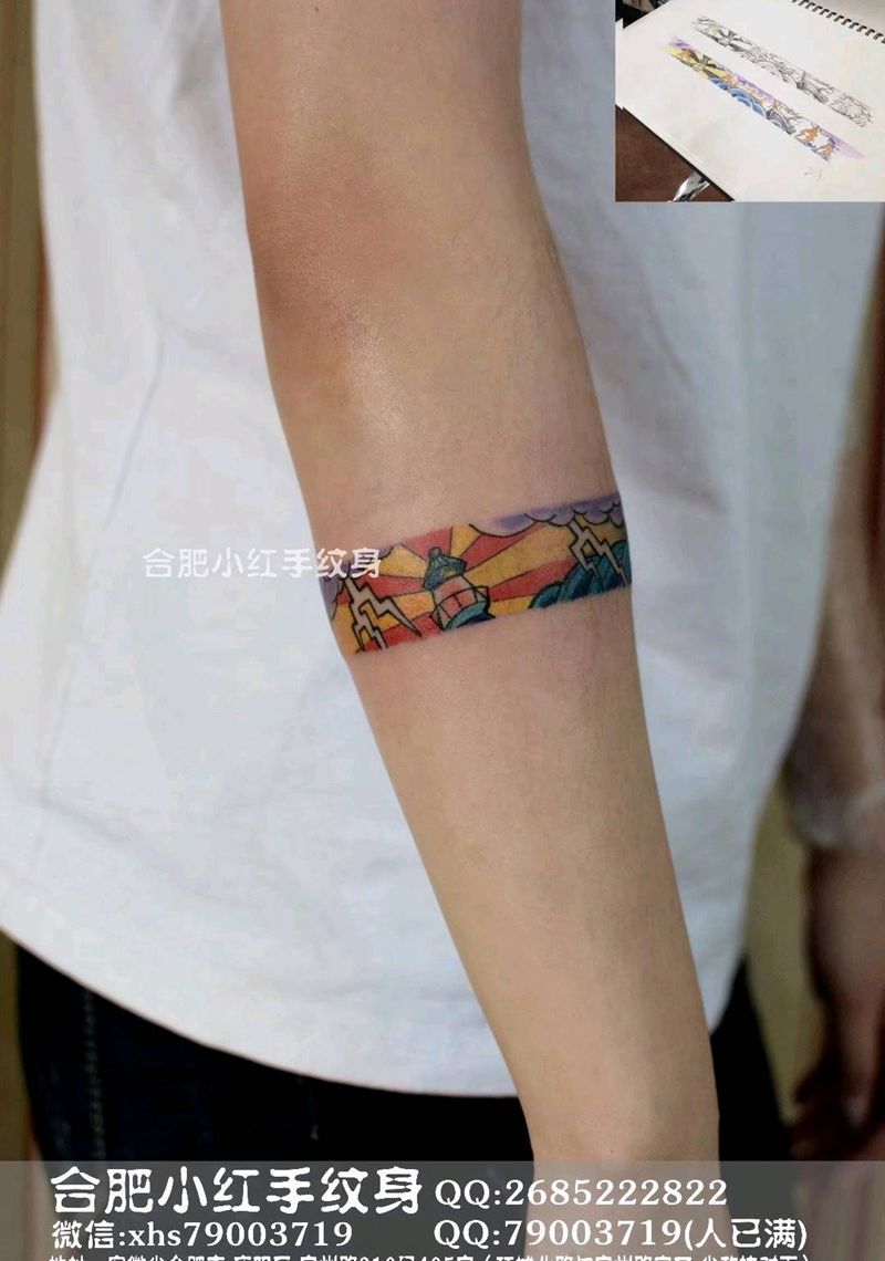 应客人要求 原创小手环纹身图片