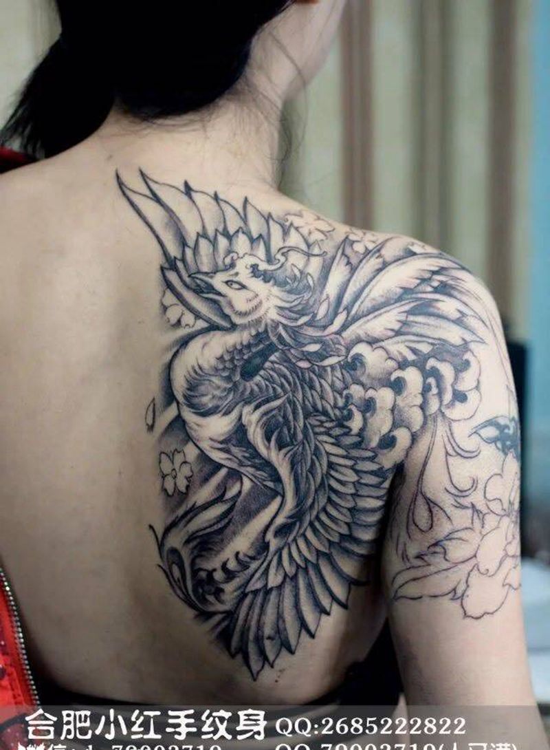 遮盖进行中 未完成纹身图片